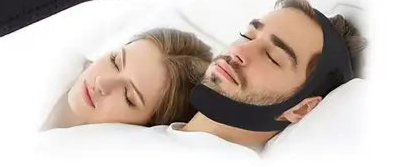 Luksus Anti-snorke hagestrop - I sort neopren - Stop snorken og få en bedre søvn!