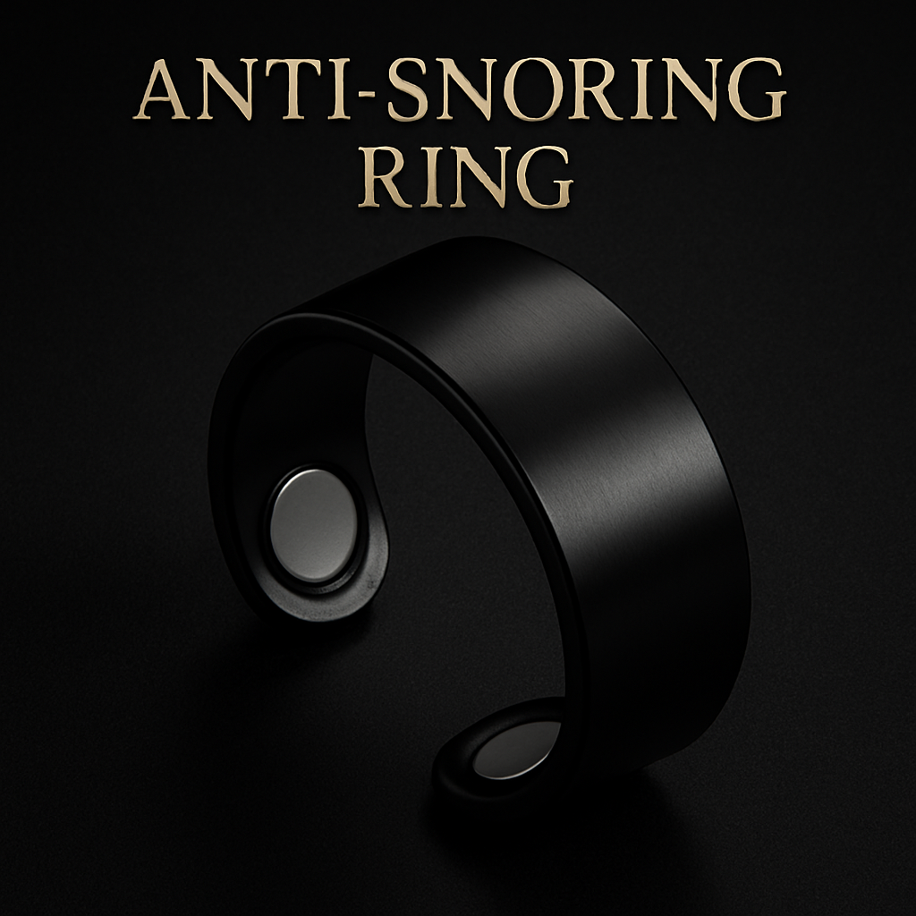 Anti-snorke søvnring | Akupressurring – Naturlig Hjælp mod Snorken | Anti-snorke ring | Naturlig Hjælp til Friere Vejrtrækning & Ro om Natten (Sort)