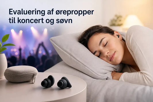 Evaluering af ørepropper til koncert og søvn