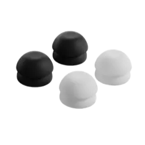 Ekstra Ear Tips - Double plus hoveder - Sort & Hvid - 4 STK til Silikone EarCircles  sunderesøvn.dk