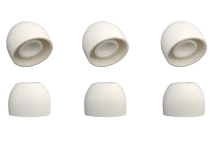 Ekstra Ear Tips i 4 størrelser - Stille hoveder - Hvid/ Sort - 8 STK til Silikone EarCircles  sunderesøvn.dk