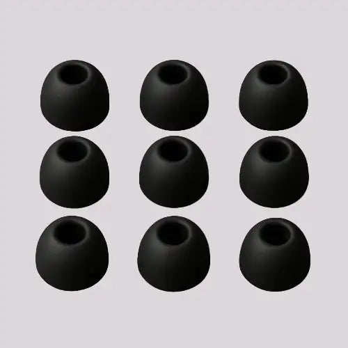 Ekstra Ear Tips i 4 størrelser - Stille hoveder - Hvid/ Sort - 8 STK til Silikone EarCircles  sunderesøvn.dk