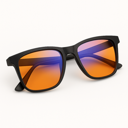 blue-light-reduction-aften-briller-sort-orange-roed-glas