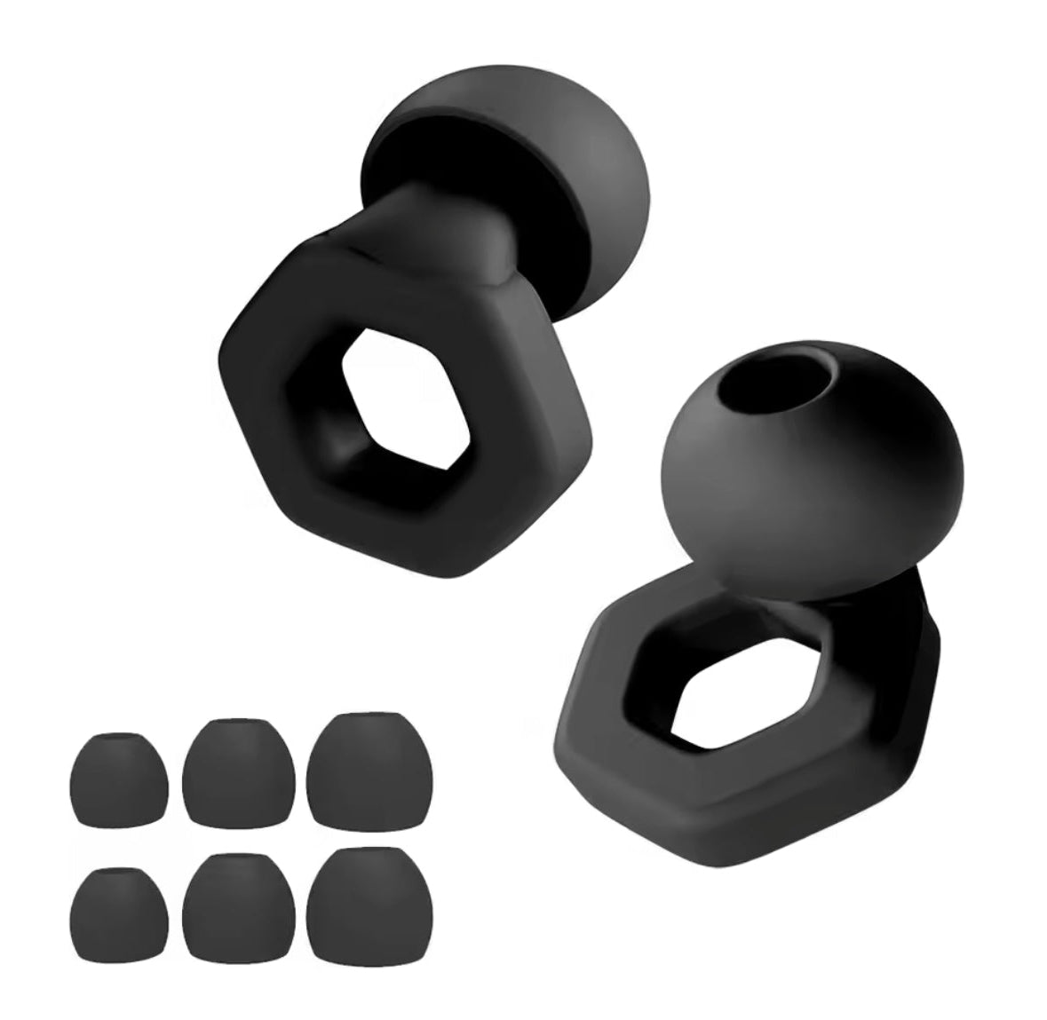 earcircles-hexagon-sort-black-dk